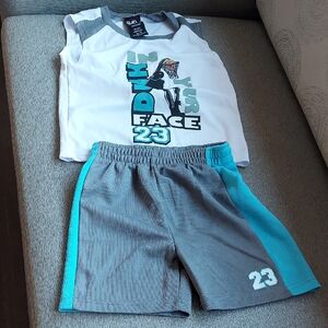 Kids Graphic Tank Top and Shorts Set